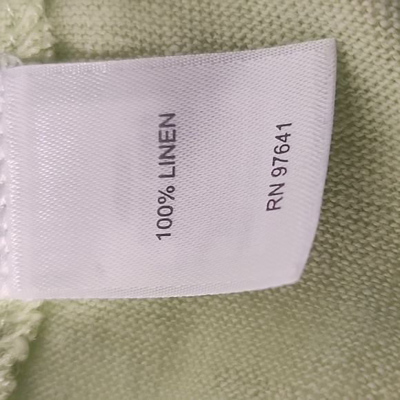 J. Jill lime green linen tank top- Sz M - Picture 5 of 6